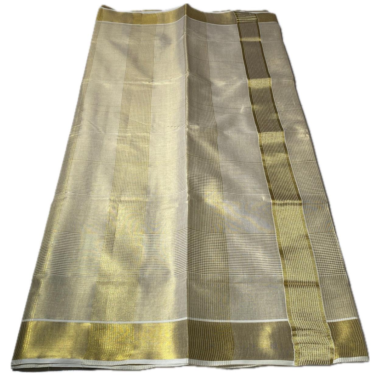 Gayathri Tissue Checks Kasavu Saree