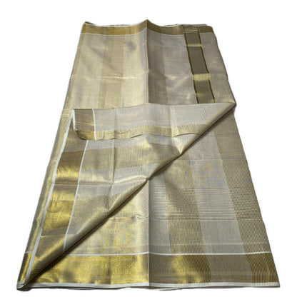 Gayathri Tissue Checks Kasavu Saree