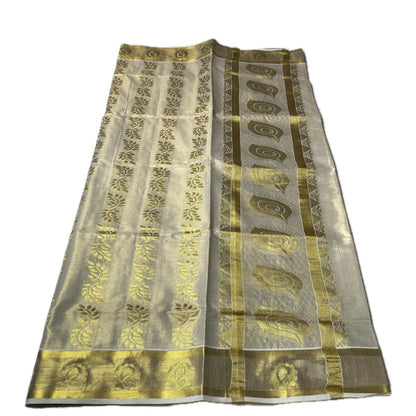 Poornima Tissue Kerala Kasavu Sareee