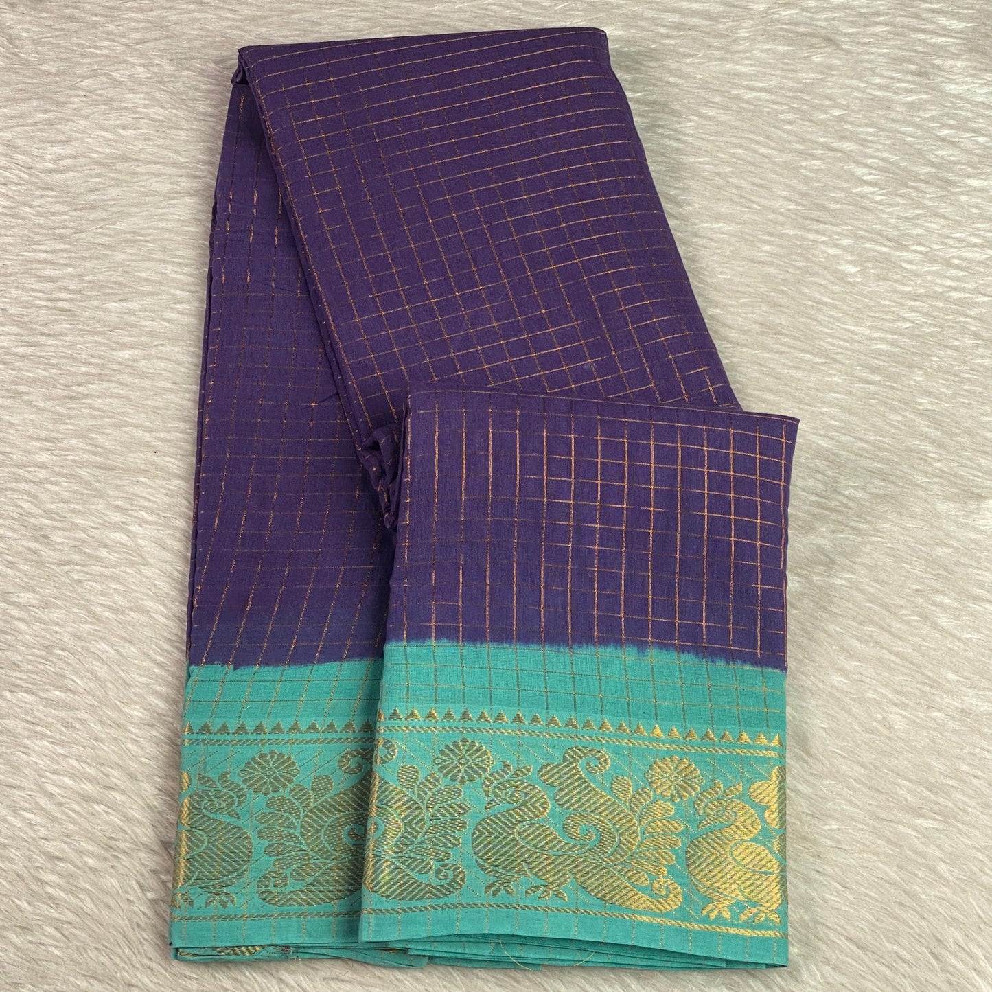 Alka Chanderi Cotton Saree Violet