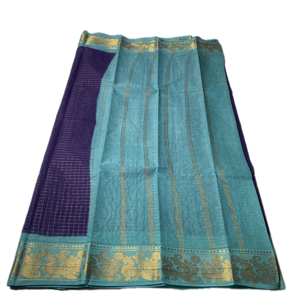 Alka Chanderi Cotton Saree Violet