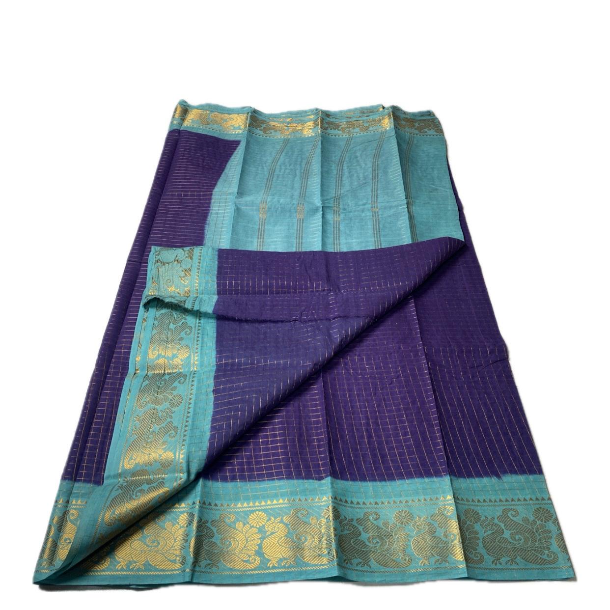 Alka Chanderi Cotton Saree Violet