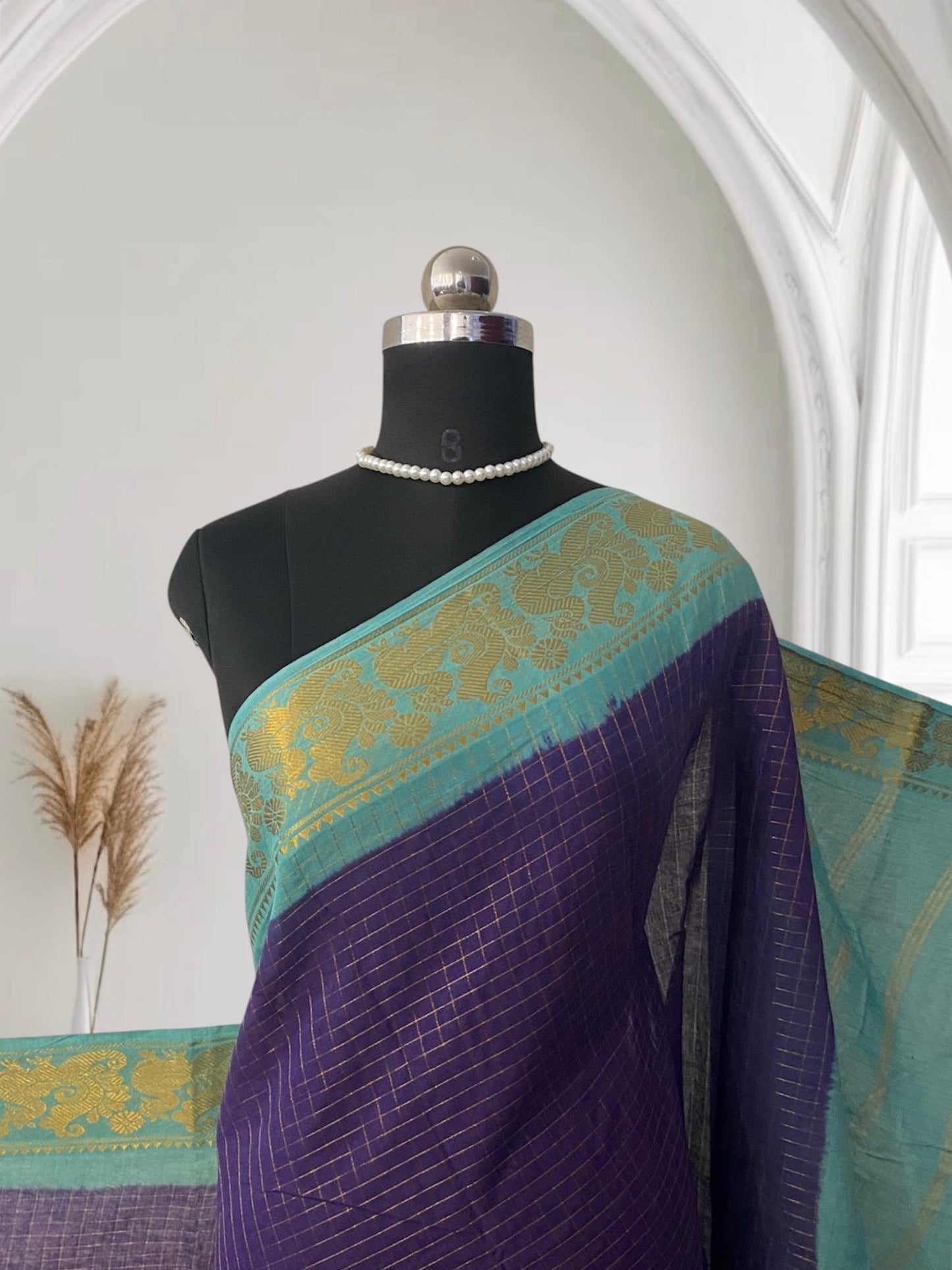 Alka Chanderi Cotton Saree Violet