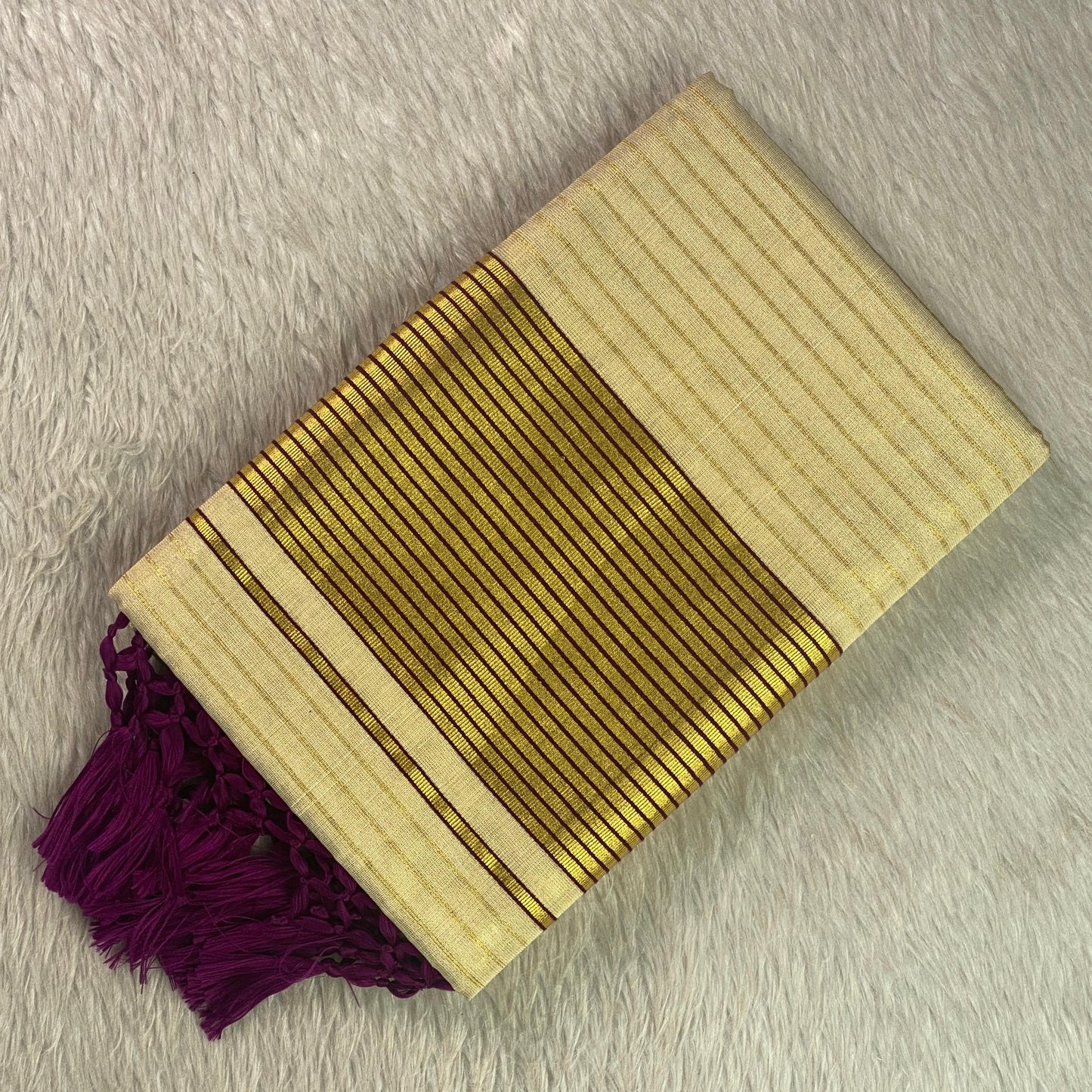 Barani Golden Glow Saree 🌼Purple