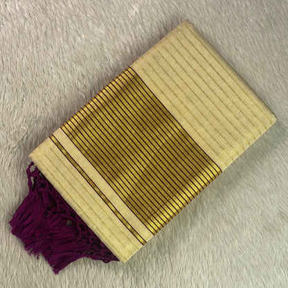 Barani Golden Glow Saree 🌼Purple