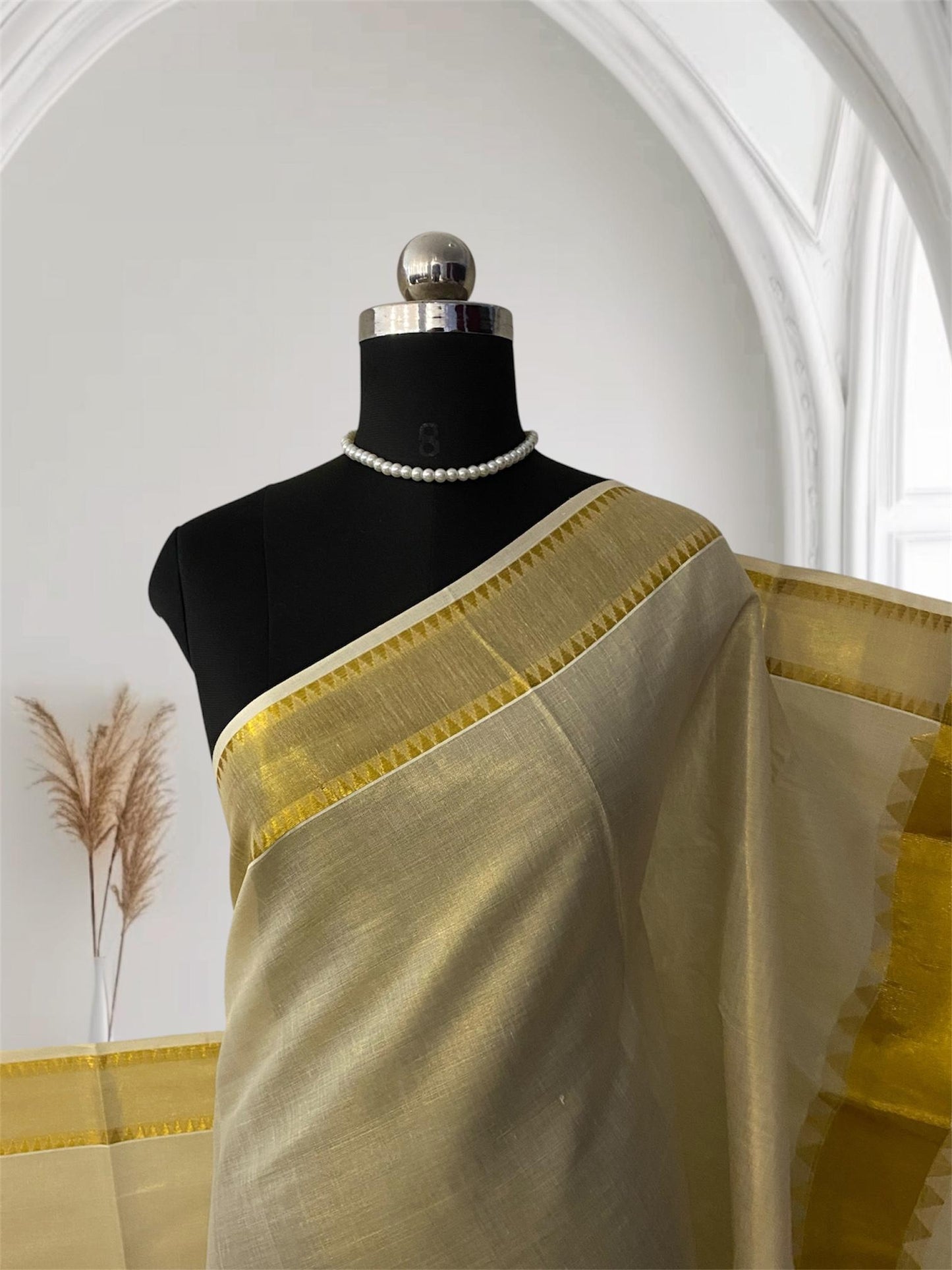Malabar Heritage Kasavu Saree