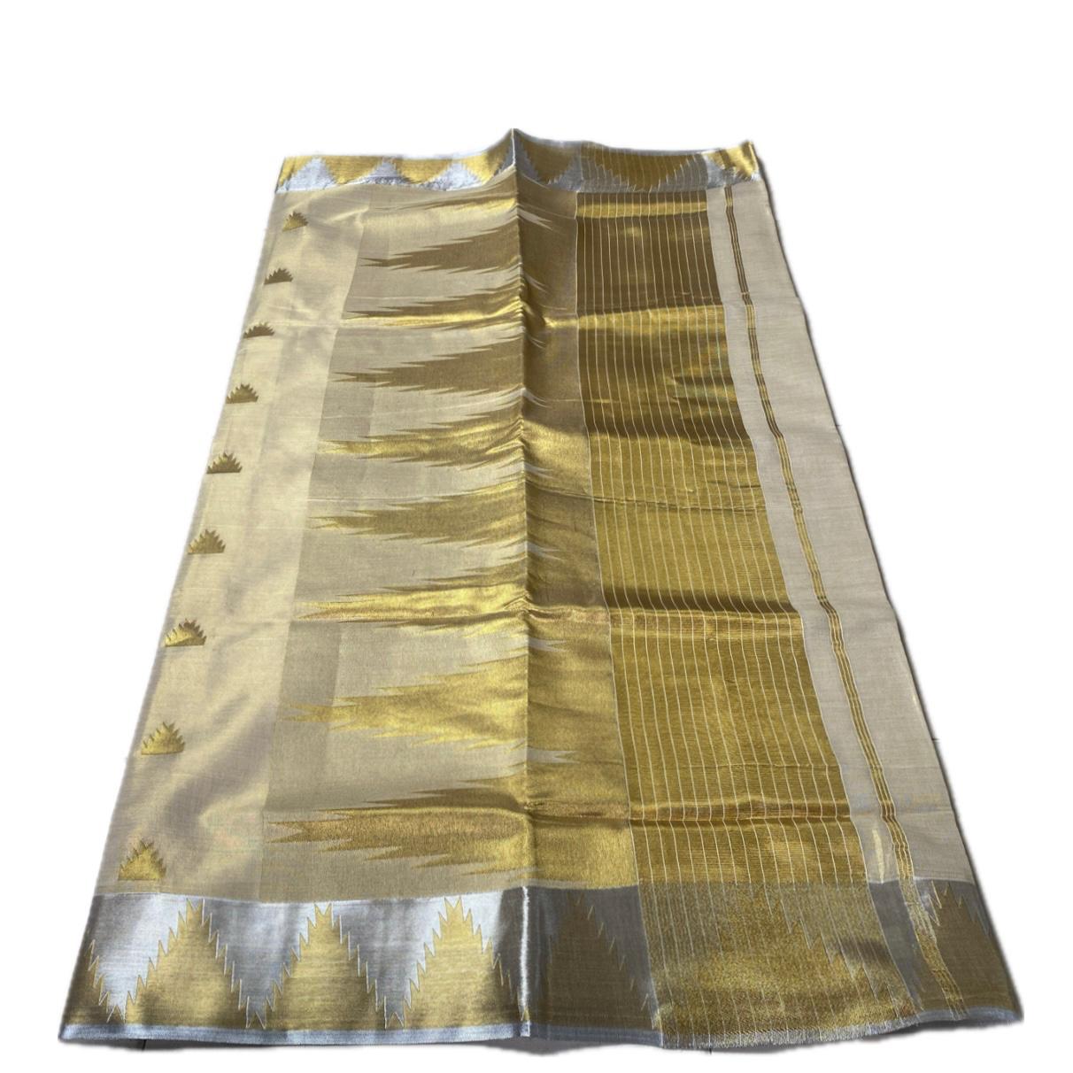 Geometric Tissue Kerala Saree