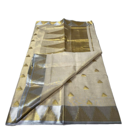 Geometric Tissue Kerala Saree