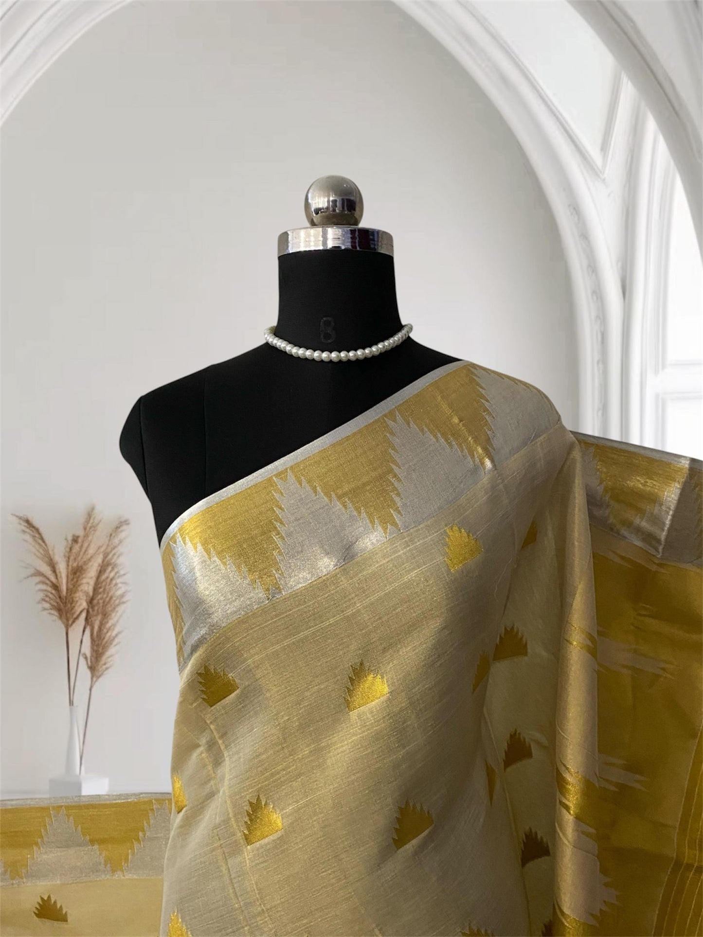 Geometric Tissue Kerala Saree