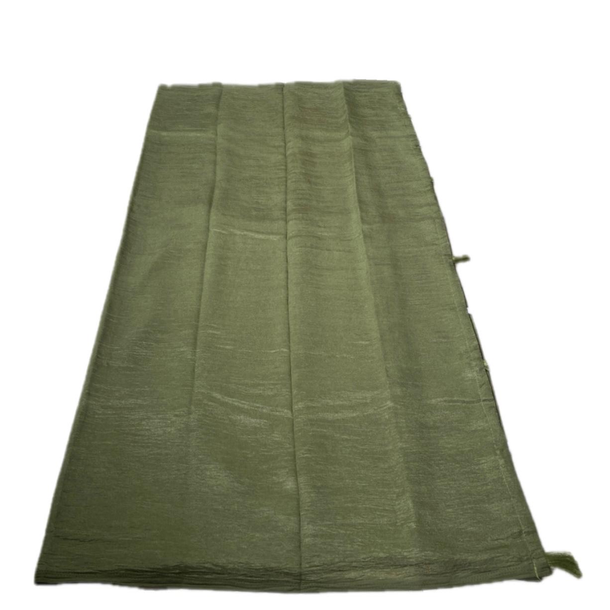 Sheela Crushed Chiffon Pastel Saree Green (Dress Code)