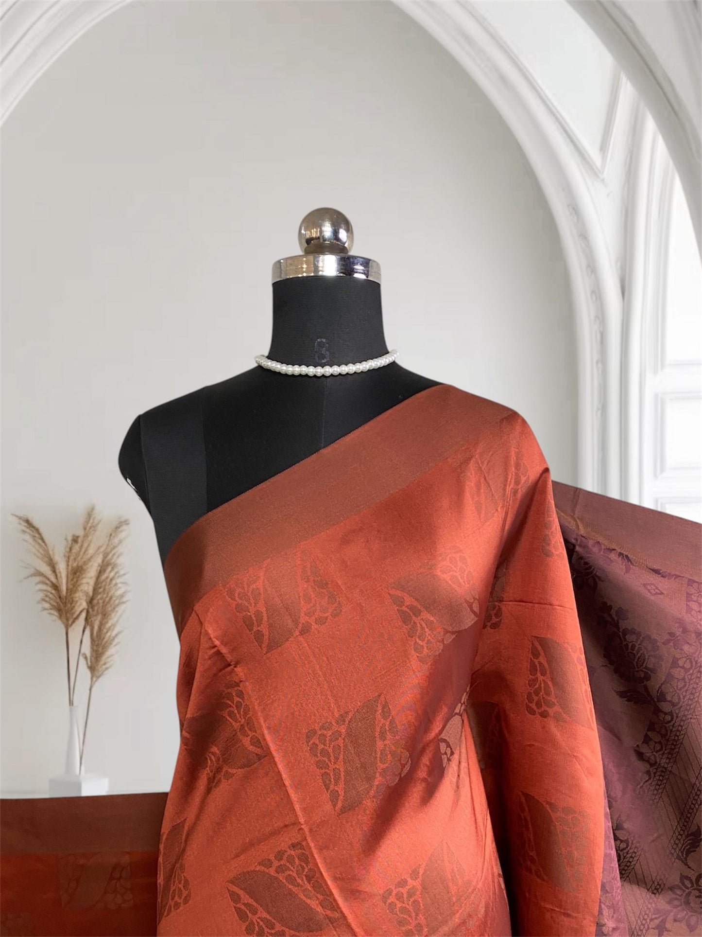 Theertha Soft Silk Saree in Brown (Dress Code)