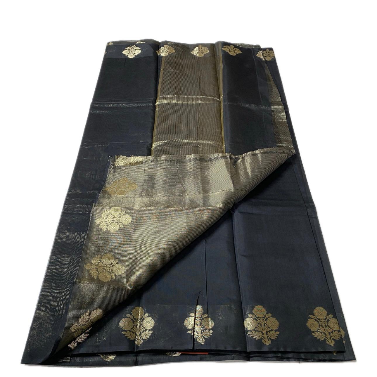 Ridhika Chanderi Silk Saree Black