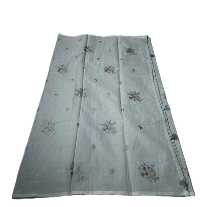 Chaithra Pastel Blue Chanderi Silk Floral Saree