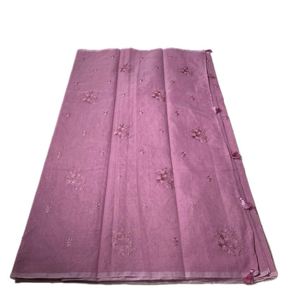 Chaithra Pink Chanderi Silk Floral Saree