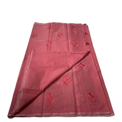 Chaithra Red Chanderi Silk Floral Saree