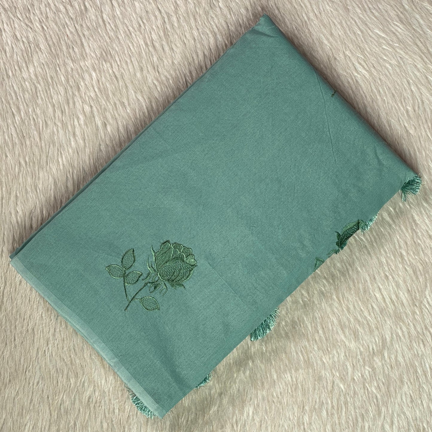 Chaithra Pastel Green Chanderi Silk Floral Saree