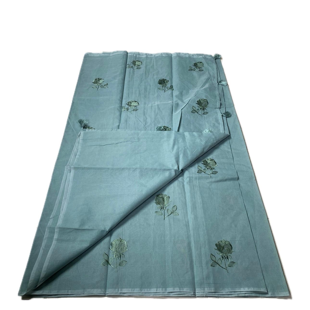 Chaithra Pastel Green Chanderi Silk Floral Saree