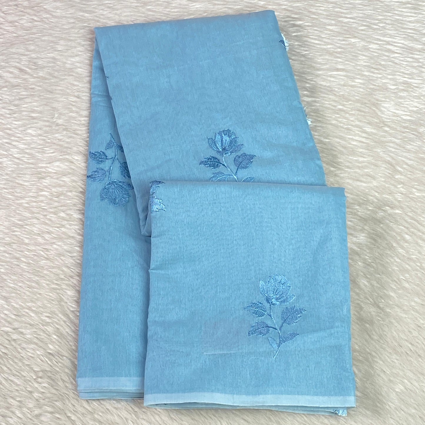 Chaithra Pastel Green Chanderi Silk Floral Saree