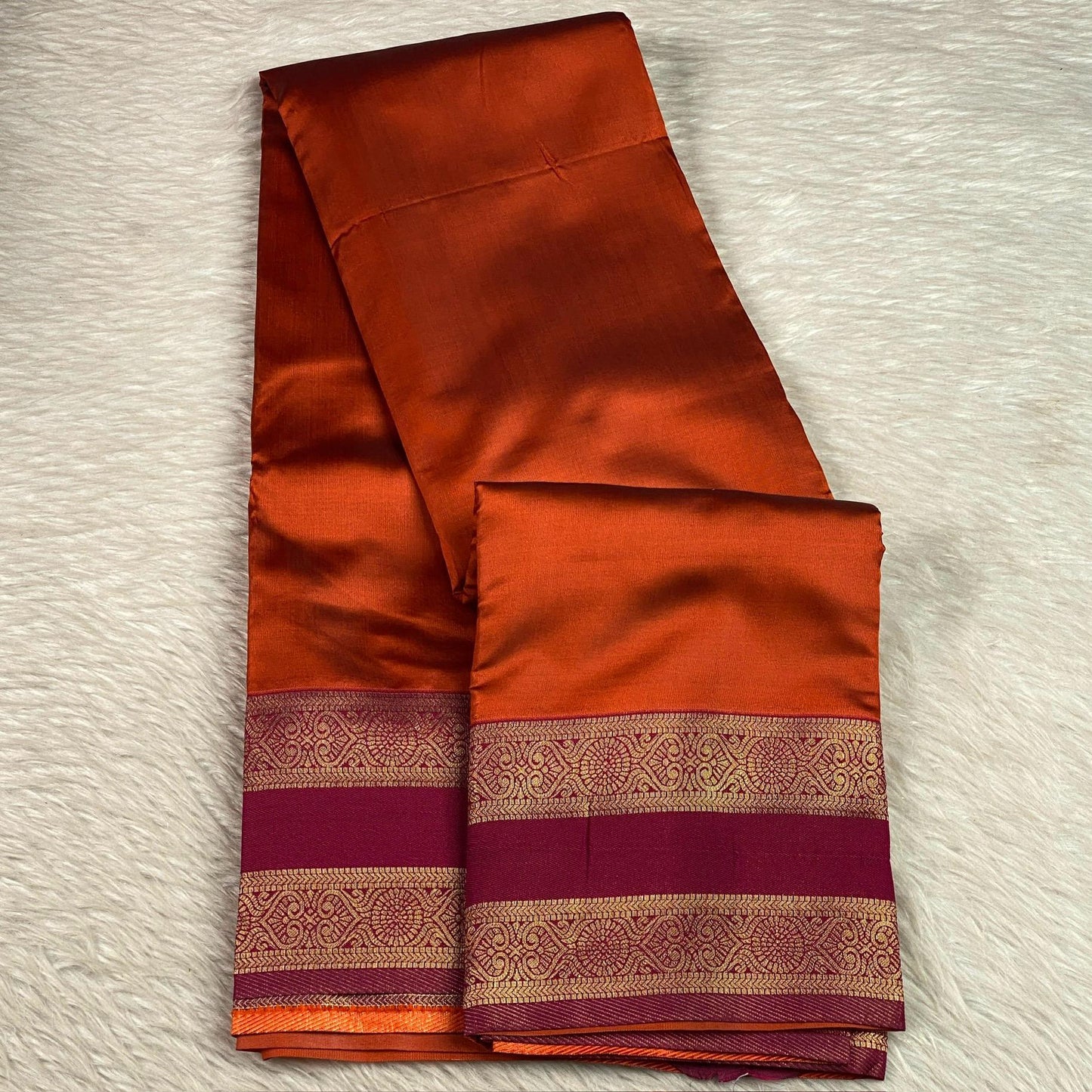 Khushi Soft Silk Saree with Plain Body & Pink Double Zari Border