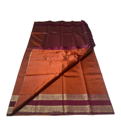 Khushi Soft Silk Saree with Plain Body & Pink Double Zari Border