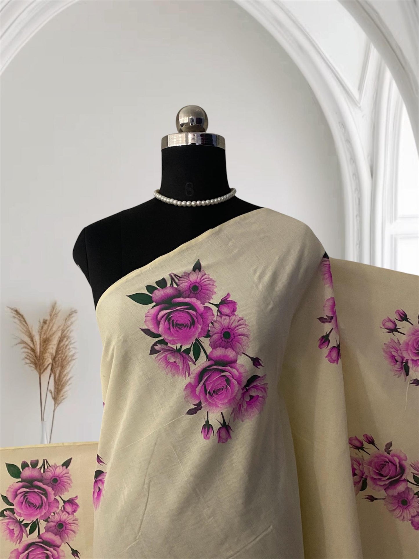 Nirmalyam Cotton Floral saree