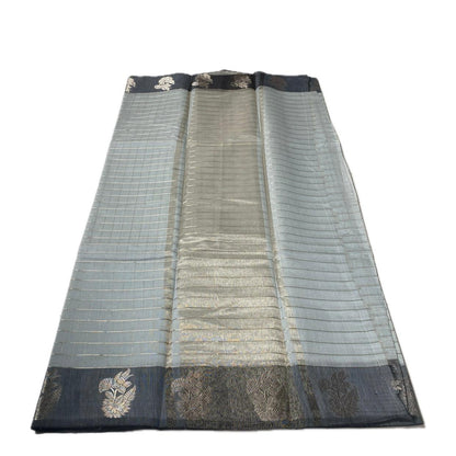 Lavanya Checks Silk Saree Grey (Dress Code)