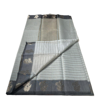 Lavanya Checks Silk Saree Grey (Dress Code)