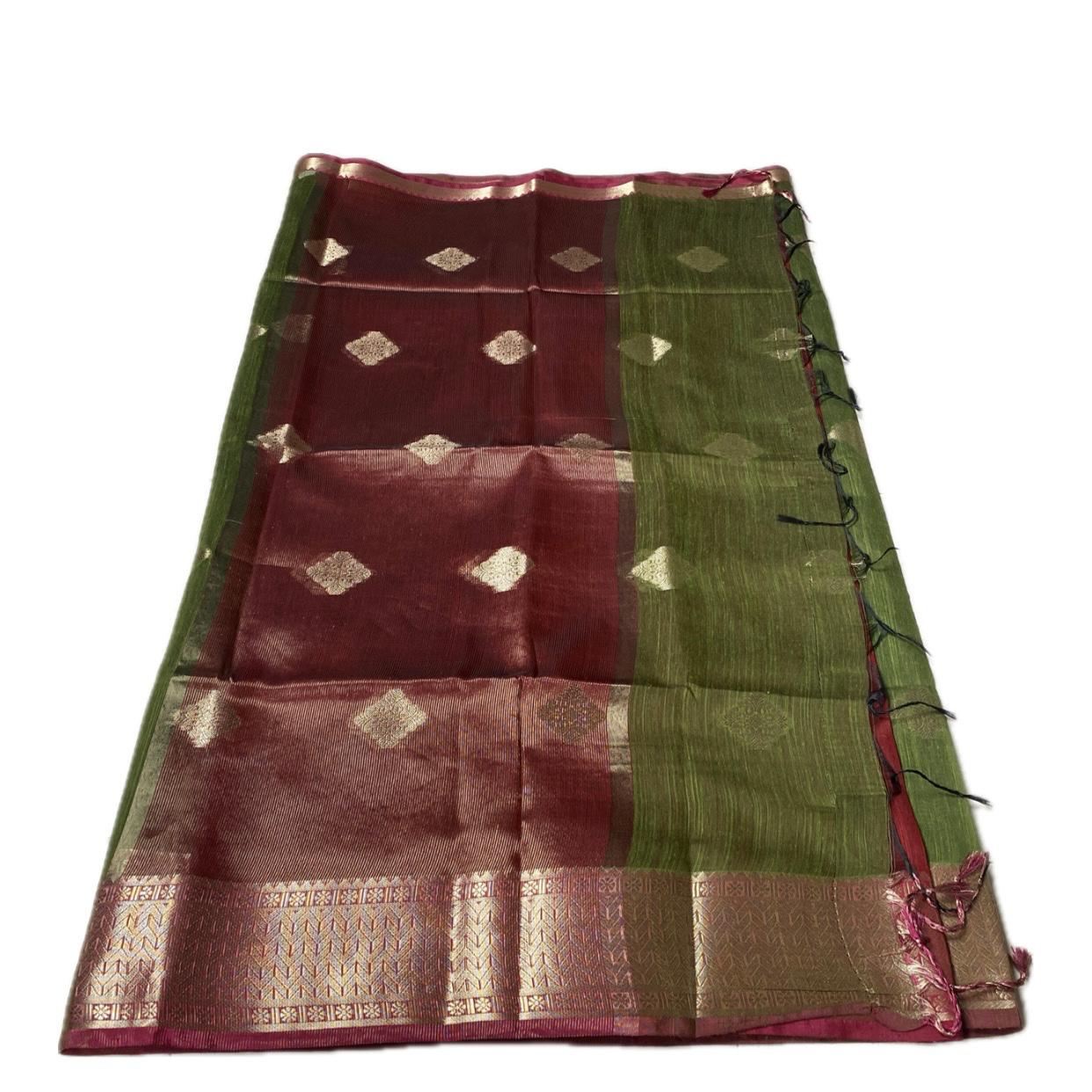 Mandakini Olive Green Elegance Saree