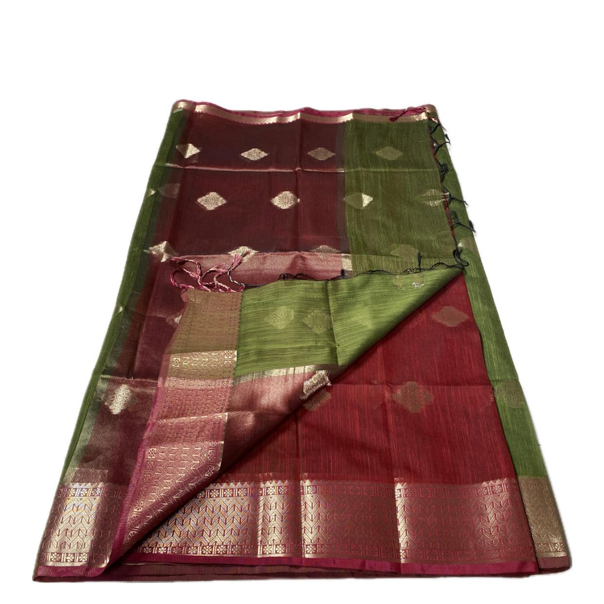 Mandakini Olive Green Elegance Saree