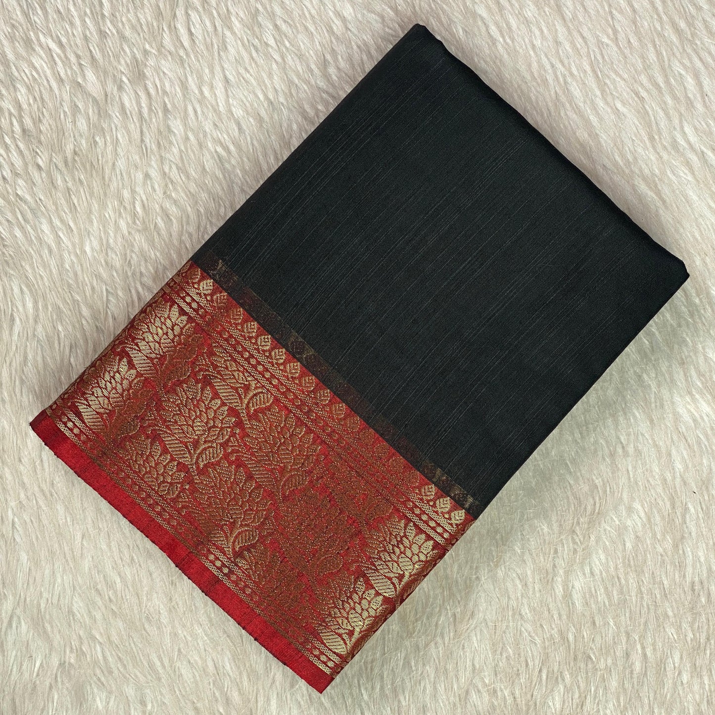 Janvi Semi Linen Saree with Kasavu Border Blue