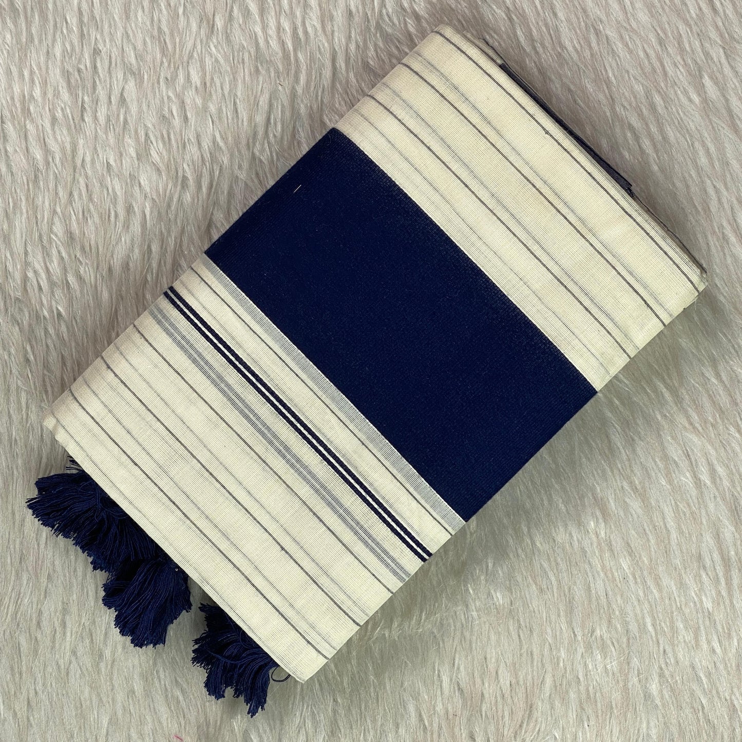 Pure Cotton Kerala Set Blue