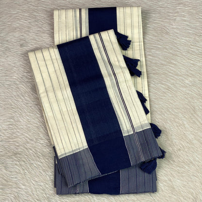 Pure Cotton Kerala Set Blue