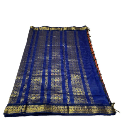 Kalyani Cotton Saree in Lime & Bottle Green Combination