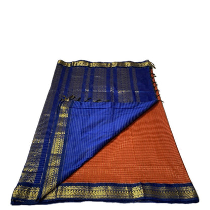 Kalyani Cotton Saree in Lime & Bottle Green Combination