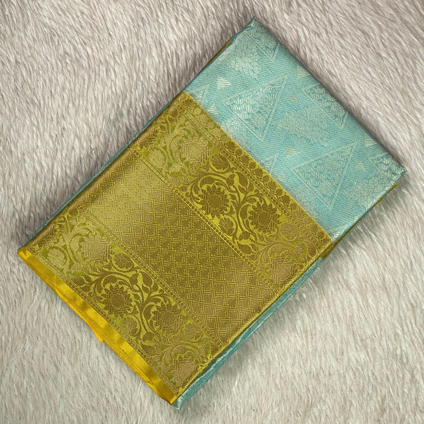 Devanshi – Premium Silk Saree with Rich Golden Zari Border