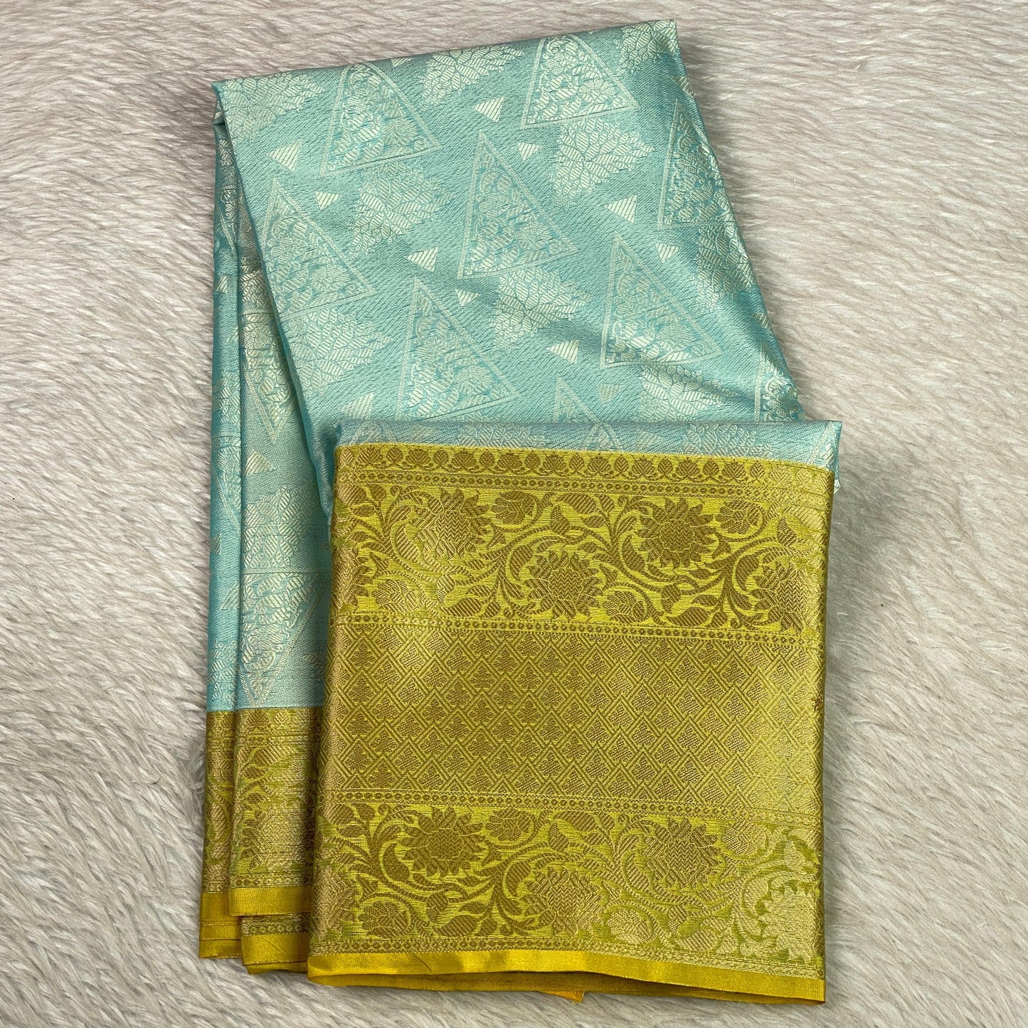 Devanshi – Premium Silk Saree with Rich Golden Zari Border