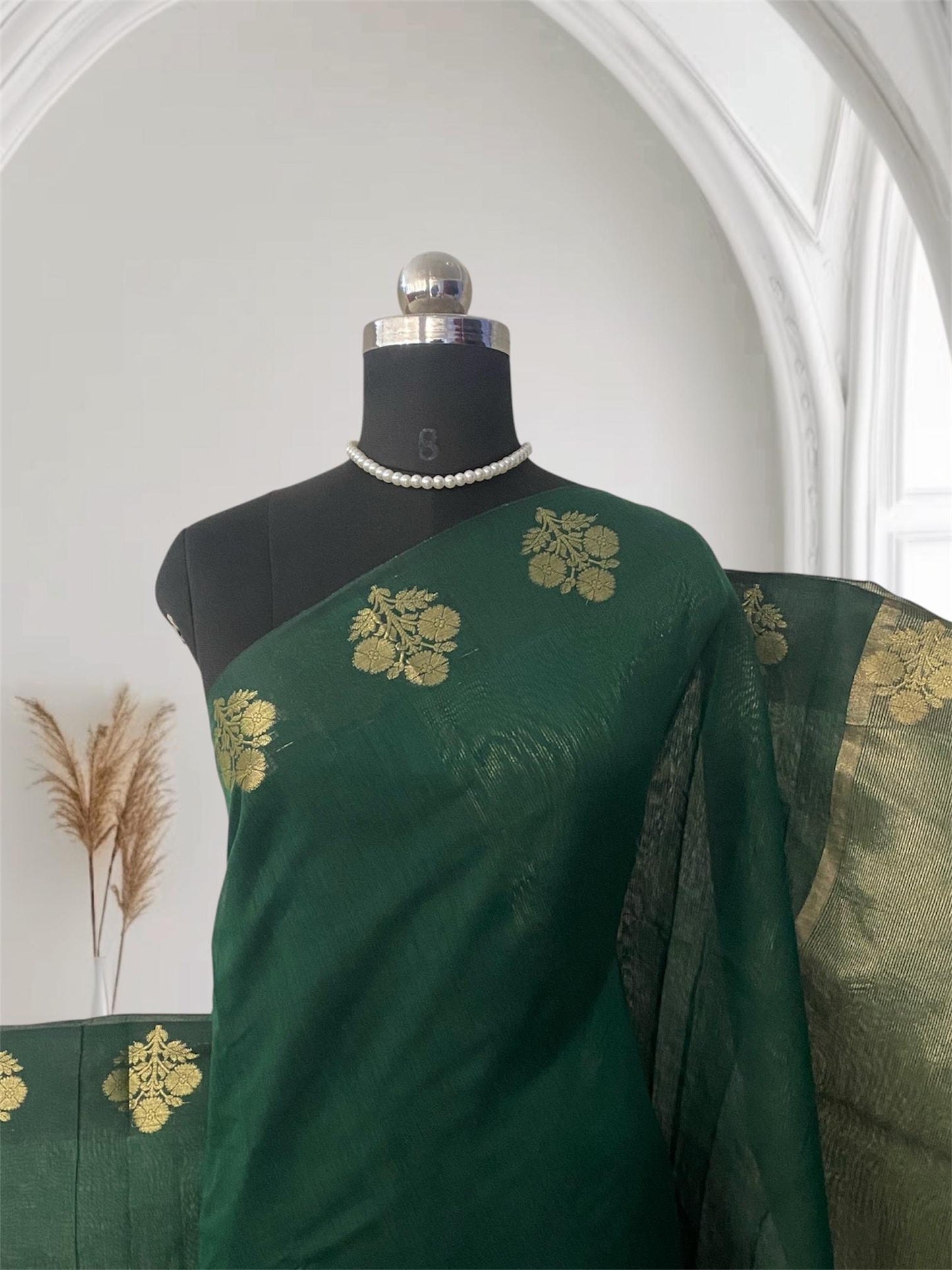 Rithika Chanderi Silk Saree Green