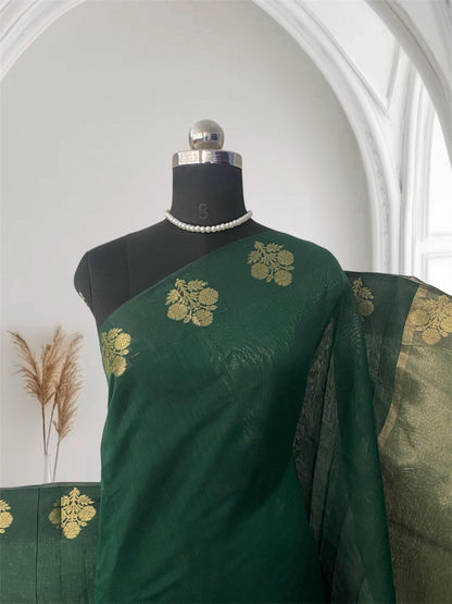 Rithika Chanderi Silk Saree Green