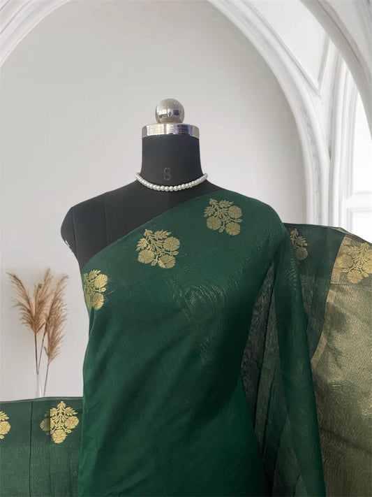 Rithika Chanderi Silk Saree Green