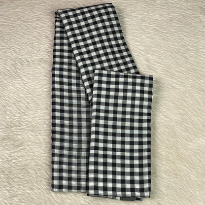 Soft Mul Cotton Checks Saree Black