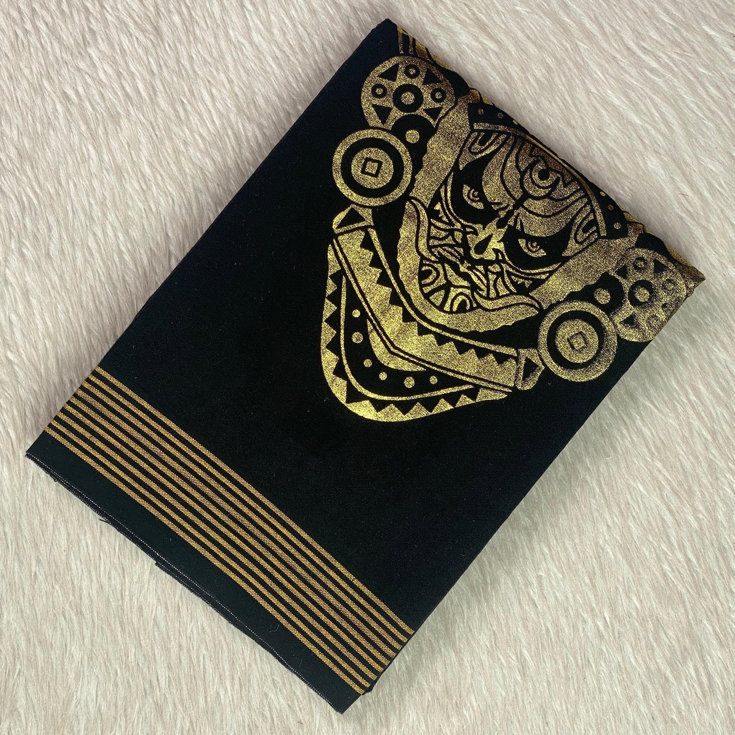 Theyyam Golden  Foil Printed Dhoti for Men