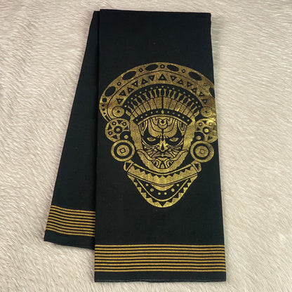 Theyyam Golden  Foil Printed Dhoti for Men