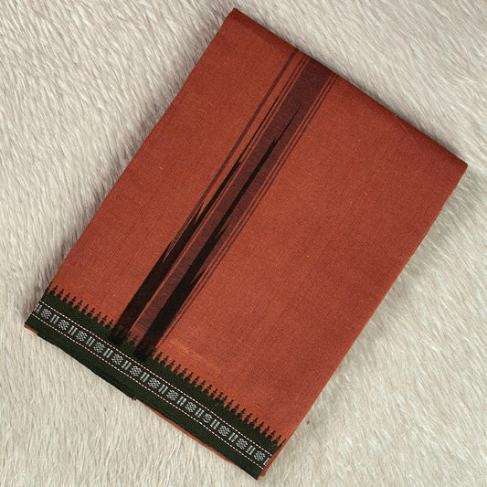 Terracotta Red Kavi Dhoti with Chutti Print