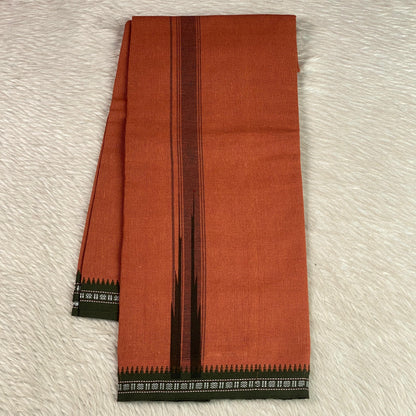 Terracotta Red Kavi Dhoti with Chutti Print