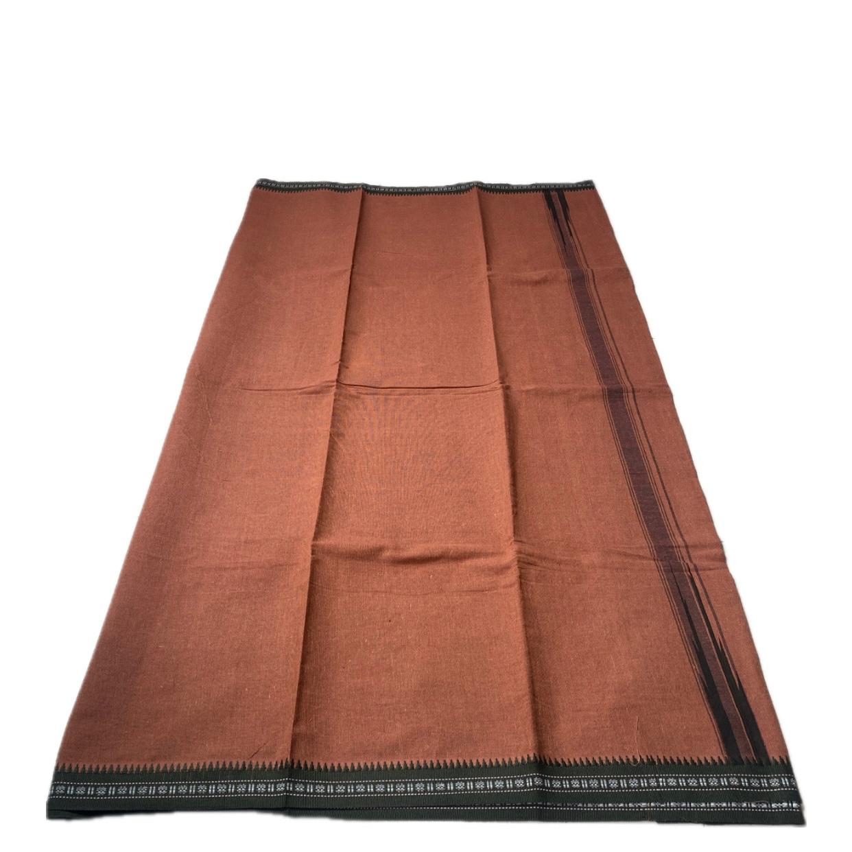 Terracotta Red Kavi Dhoti with Chutti Print