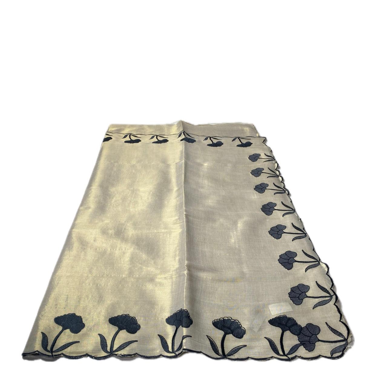 Black Daliya Plain Kerala Kasavu Saree