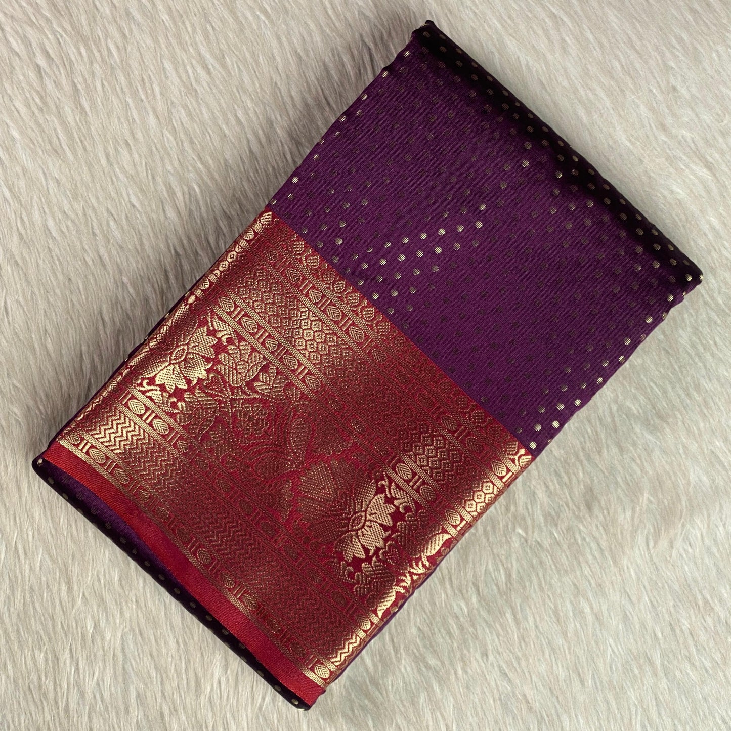 Priya Banarasi Butti Silk Saree Purple