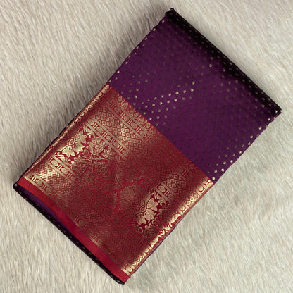 Priya Banarasi Butti Silk Saree Purple