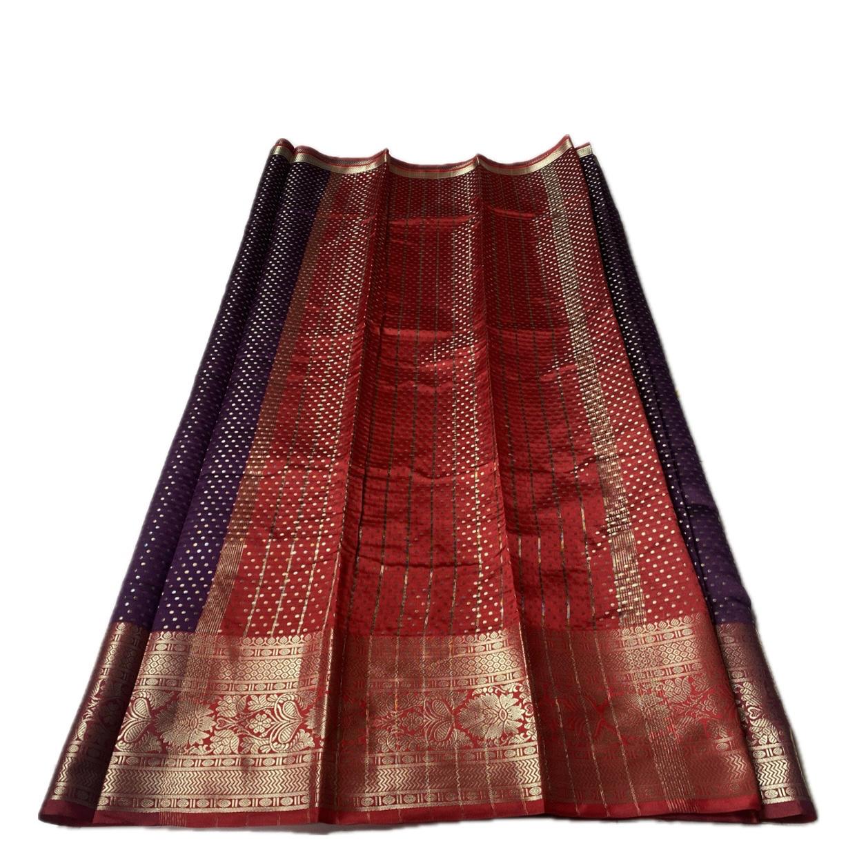 Priya Banarasi Butti Silk Saree Purple