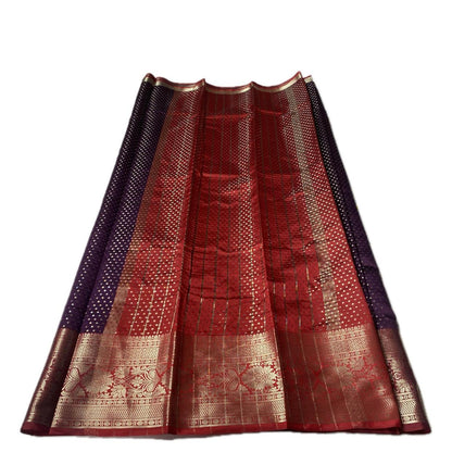 Priya Banarasi Butti Silk Saree Purple
